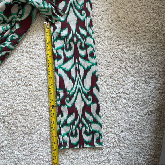 Zara The Selena Blouse Bohemian Print Bell Sleeve Tie Front Blouse Size M NWT - Picture 7 of 8